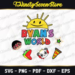 Customized with Ryan's world  and charactet cartoon svg, Cricut, svg files, File For Cricut, For Silhouette, Cut File