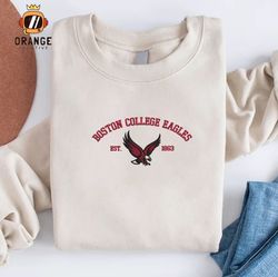 Boston College Eagles Embroidered Sweatshirt, NCAA Embroidered Shirt, Embroidered Hoodie, Unisex T-Shirt