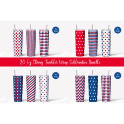 American Patriotic Tumbler Wrap Bundle