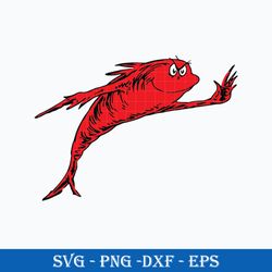 Red Fish Svg, One fish, two fish, red fish, blue fish Svg, Dr. Seuss Svg, Dr. Seuss Character svg