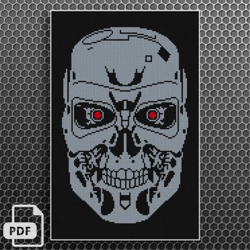 The Terminator Cross Stitch Pattern 2, Digital PDF