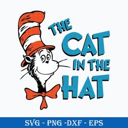 The Cat In The Hat Svg, Seuss Svg, Dr. Seuss Clipart, Cut file