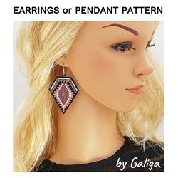Pastel Diamond Beaded Earrings Pattern Brick Stitch Geometric Seed Bead Earring Beading Design Beadwork Jewelry Making