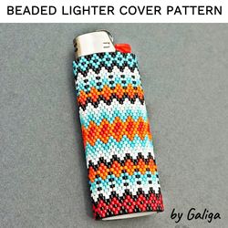Lighter Case Pattern Ethnic Lighter Cover Beading Tribal Seed Bead Peyote Beaded Design Beadwork Colorful Lighter