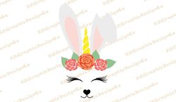 Bunny unicorn svg Bunny face svg Happy easter svg Easter bunny svg Rabbit svg Floral bunny svg Easter shirt svg