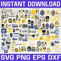 Bundle 112 Files New Los Angeles Rams Football Team Svg, New Los Angeles Rams svg, NFL Teams svg, NFL Svg, Png, Dxf, Eps