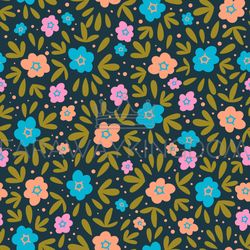 FLOWER PAPER Nature Textile Print Seamless Pattern Vector
