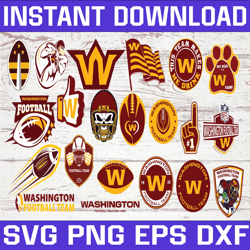 Bundle 21 Files Washington Football Team Svg, washington Svg, NFL Teams svg, NFL Svg, Png, Dxf, Eps, Instant Download