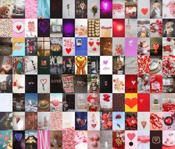 112 PCS Love wall collage kit DIGITAL DOWNLOAD | Love aesthetic Photo Collage Kit, Heart Photo Wall Collage Set 4x6