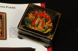 Hand-Painted Fairy Tale Collectible, An Exquisite Palekh Art Lacquer Box