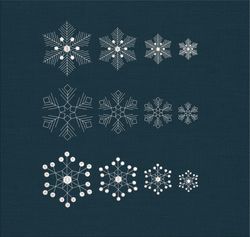 Set a Snowflakes Machine Embroidery Design download