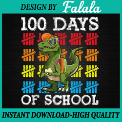 T Rex Dinosaur 100 Days Of School Png, Kids Boys  T-Rex PNG, 100 Days of School Png, Digital download