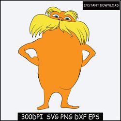 Dr Seuss svg, Dr Seuss cut file, Lorax svg cut file, vector illustration - Svg, Png, Eps, Ai
