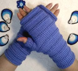 Wool blend fingerless gloves, mitts, fingerless mittens, knitted mittens, knitted accessories