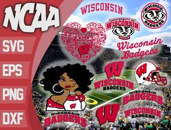 Wisconsin Badgers SVG bundle , NCAA svg, NCAA bundle svg eps dxf png,digital Download ,Instant Download