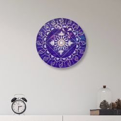 Mandala painting Sacred geometry wall decor Symbolic home decor Meditation art