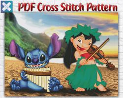 Lilo And Stitch Cross Stitch Pattern / Disney Cross Stitch Pattern / Stitch Cross Stitch Pattern / Cartoon Cross Stitch