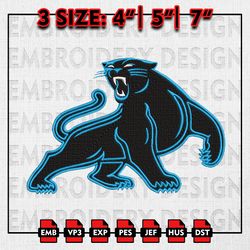 Carolina Panthers Embroidery file, NFL teams Embroidery Designs, NFL Logo, Machine Embroidery, Instant Download