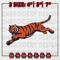 Cincinnati Bengals Team Embroidery file, NFL teams Embroidery Designs, NFL Logo, Machine Embroidery, Instant Download