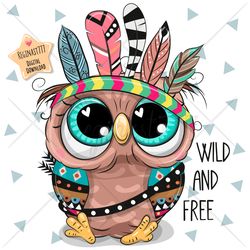 Cute Cartoon Wild Owl PNG, Plane, clipart, Sublimation Design, Children printable, illustration
