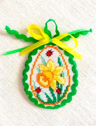 DAFFODIL EASTER EGG Ornament cross stitch pattern PDF by CrossStitchingForFun Instant Download, EASTER EGG COLLECTION