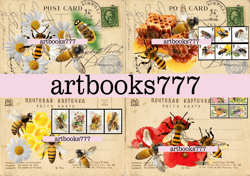 bees, beekeeper, bee set, honey, scrapbooking, ephemera, JUNK JOURNAL, digital paper, card