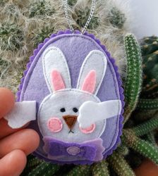 Easter egg toy Felt magnet Bunny