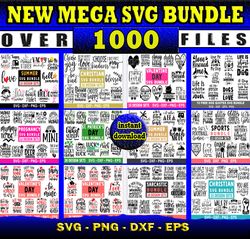 1000 Mega SVG Bundle For Print And Cricut SVG, PNG, DXF, EPS Files Digital Download