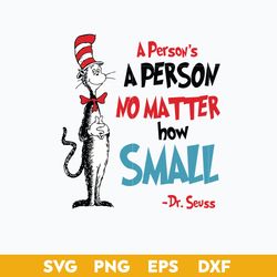 A person's A Person No Matter How Small  Svg, The Cat In The Hat Svg, Dr.Seuss Quotes Svg
