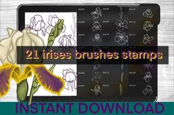 Irises Brushes Procreate Stamps