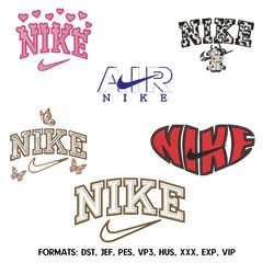 Nike embroidery design file, Swoosh nike embroidery design pes, Nike Embroidery Bundle, Nike Logo Embroidery Design 6pcs