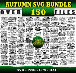 Fall svg, autumn svg, thanksgiving svg, thankful svg, pumpkin svg, blessed svg give thanks svg thanksgiving SVG bundle