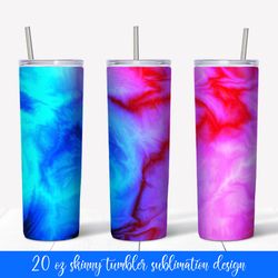 Pink Blue Marble Tumbler Sublimation Design. Tumbler Wrap