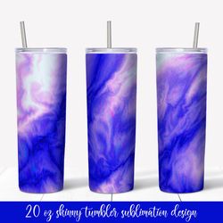 blue purple tumbler sublimation wrap. marble tumbler  design