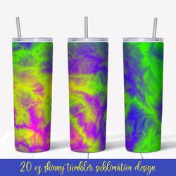 Bright Abstract Tumbler Wrap Sublimation Skinny Tumbler Design