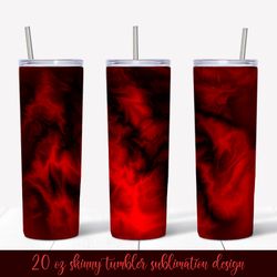 Red Flame Tumbler Sublimation Wrap. Fire Tumbler  Design