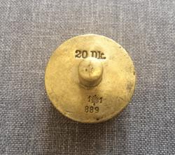 Antique bronze weight 200 grams, old Austrian balance scale weighting small
