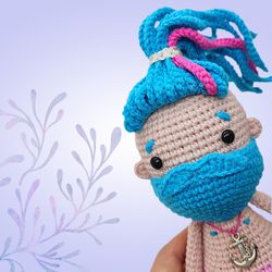 Amigurumi crochet mermaid doll