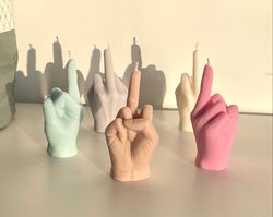 Fuck You Candle, Middle Finger Candle, Hand Gesture Candle, Homemade soy candle, Candle Gift, Funny candle, Scented cand