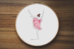 Cross Stitch Pattern Ballerina - Ballet dancer - Downloadable Cross Stitch Chart - PDF Pattern