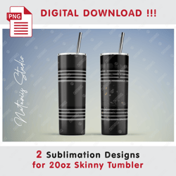 2 Oil drum sublimation patterns - 20oz SKINNY TUMBLER - Full tumbler wrap