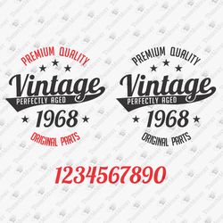 Vintage Premium Anniversary Birthday SVG Cut File