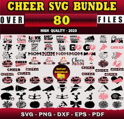 80 CHEER SVG BUNDLE - SVG, PNG, DXF, EPS, PDF Files For Print And Cricut