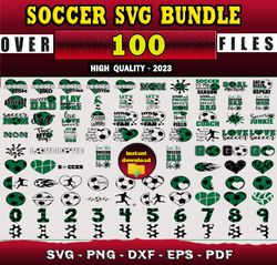 100 SOCCER SVG BUNDLE - SVG, PNG, DXF, EPS, PDF Files For Print And Cricut