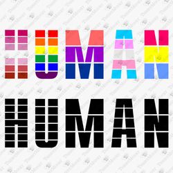 Human Rights LGBT Rainbow Flag Activism SVG Cut File