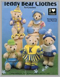 Digital - Vintage Bear 12" Crochet Pattern - Teddy Bear Clothes Crochet Patterns - English - PDF