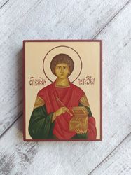 Panteleimon | Hand painted icon | Orthodox icon | Greatmartyr Panteleimon | Saint Pantaleon | Saint Panteleimon