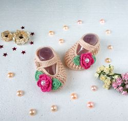 CROCHET Baby Mary Janes PATTERN, Crochet Baby Girl Shoes Pattern, Baby Crochet - 3 sizes - Newborn - 12 months