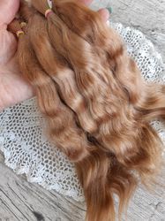 Mohair Doll hair soft coaca 8-10" in 10 grams (0.35 oz) Doll Hair for wig Angora goat dyed  extra long locks wig doll