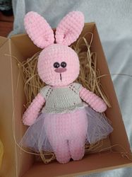 crochet bunny girl toy / amigurumi toy / dressed up toy / cuddly toy / toddler gift / handmade plush